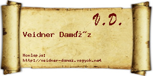 Veidner Damáz névjegykártya